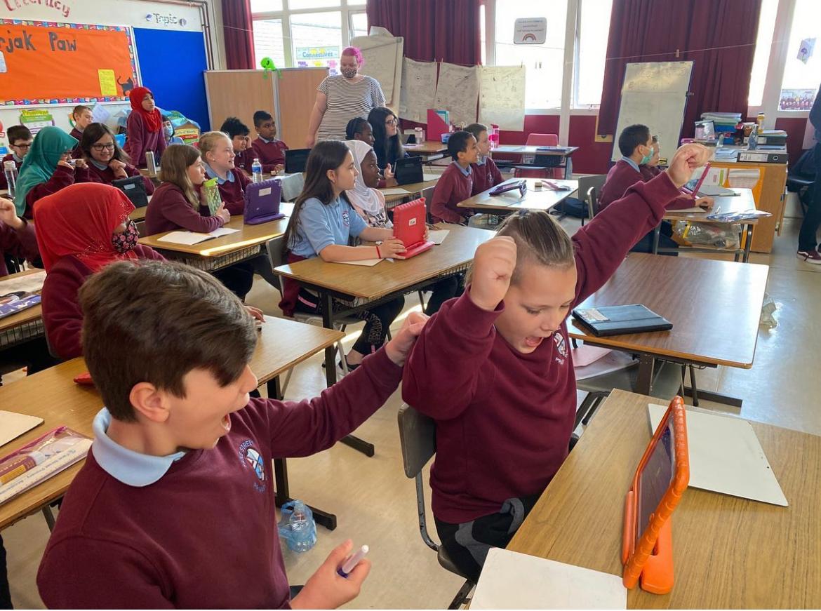 HIP Psychology working with pupils during a school workshop